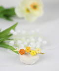 Onirr Handmade Micro Crochet Solid Puff Flower Hairpin Mix 2