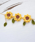 Onirr Handmade Micro Crochet Sunflower Bracelet Gold