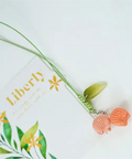 Onirr Handmade Micro Crochet Tulip Keychain Light Salmon