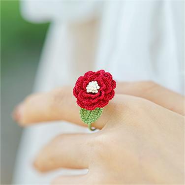 Rose Solid Color Ring