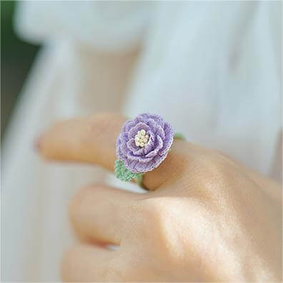 Rose Solid Color Ring