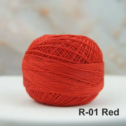 80# micro crochet thread - Red