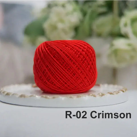 80# micro crochet thread - Red