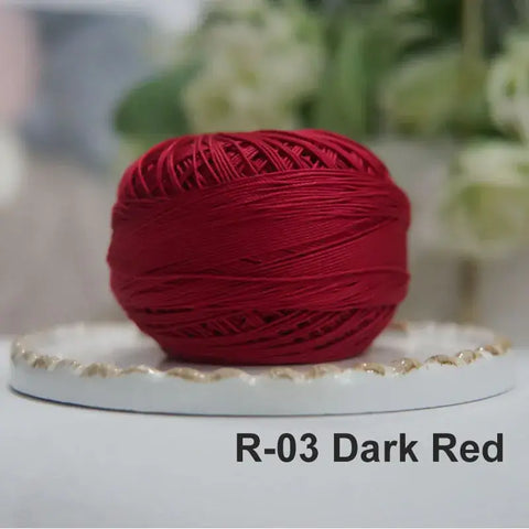 80# micro crochet thread - Red