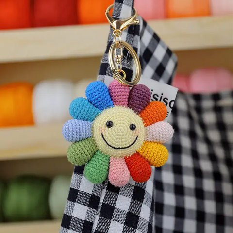 Rainbow Flower Keychain